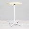 600mm White Marble Square Poseur Table - White Frame