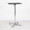 600mm Black Square Poseur Table - Chrome Frame