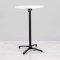 700mm White Round Poseur Table - Black Frame