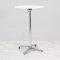 700mm White Round Poseur Table - Chrome Frame