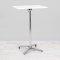 700mm White Square Poseur Table - Chrome Frame