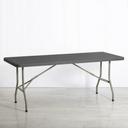 Plastic Trestle Table Hire (6ft) - Dark Grey