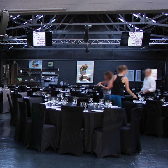 Charity Fundraiser https://d1hcs5uofxldvl.cloudfront.net/chair-hire/article_additional/classic-cars-and-furniture-hire6/classic-cars-and-furniture-hire6.jpg - Setting the scene with banquet chair hire.
