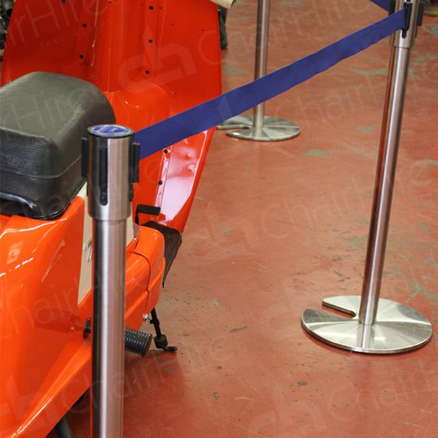 Keep Your Event Controlled https://d1hcs5uofxldvl.cloudfront.net/chair-hire/article_additional/crowd-control-at-exhibits-5/crowd-control-at-exhibits-5.jpg - Our chrome stretch barriers can be moved from one location to another quickly and easily.