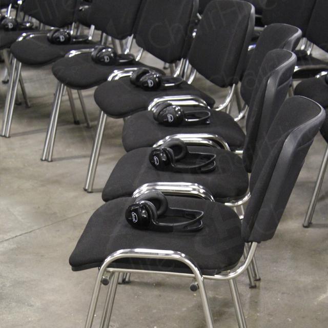 Furniture for Pop Up Cinema https://d1hcs5uofxldvl.cloudfront.net/chair-hire/article_additional/pop-up-cinema7/pop-up-cinema7.jpg - Seated for long periods of time? Our blue and black stacking chairs are the ideal choice.