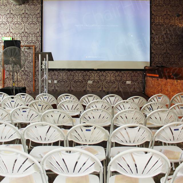 Presentation In The City https://d1hcs5uofxldvl.cloudfront.net/chair-hire/article_additional/presentation-in-the-city3/presentation-in-the-city3.jpg - Our fan backs giving everyone a view.