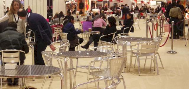 Pro Beauty https://d1hcs5uofxldvl.cloudfront.net/chair-hire/article_additional/pro-beauty-16/pro-beauty-16-740x350.jpg - Break out areas with chrome bistro tables and chairs.