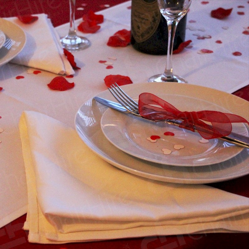 70 x 70 Inch White Bistro Tablecloth