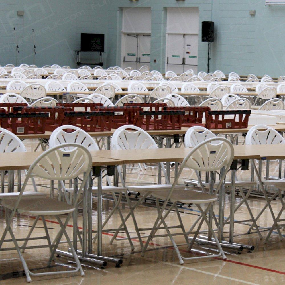 Hundreds of chairs and tables for hire for all events