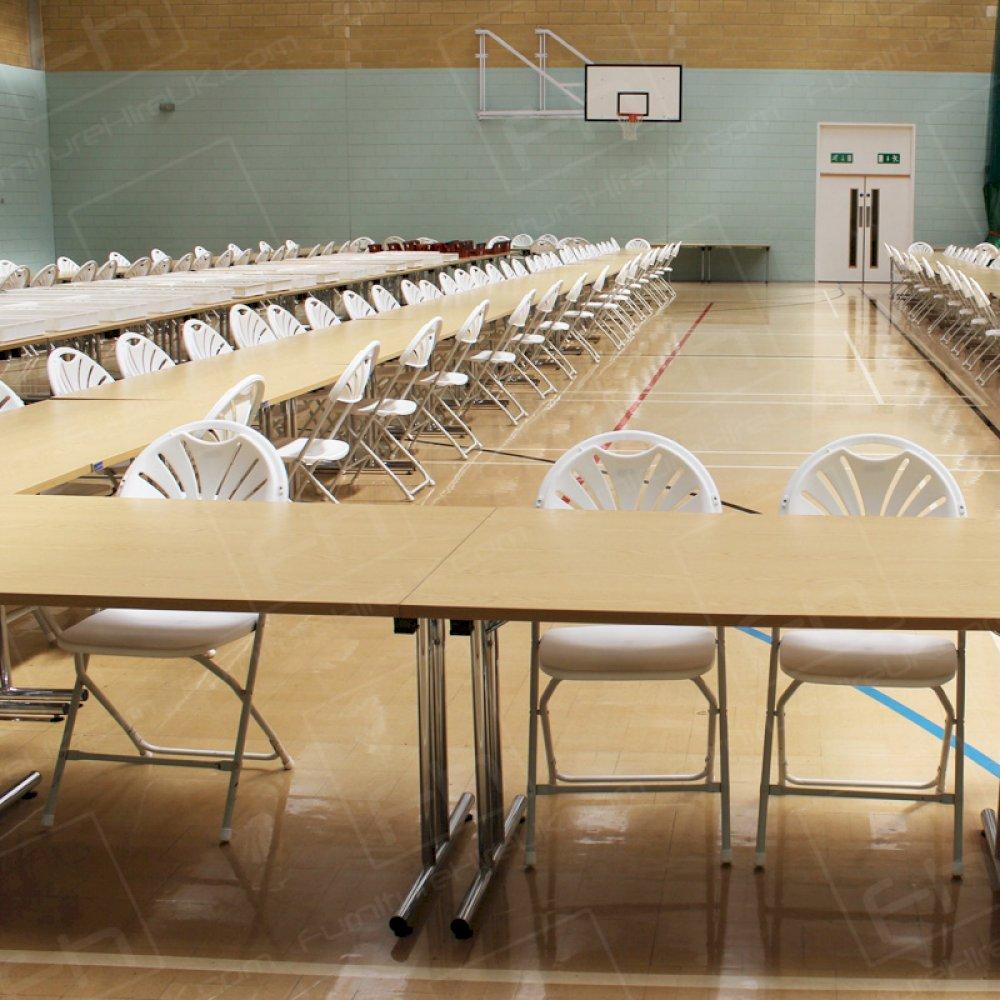 Modular tables set up and taken down in seconds. Perfect for the Elections