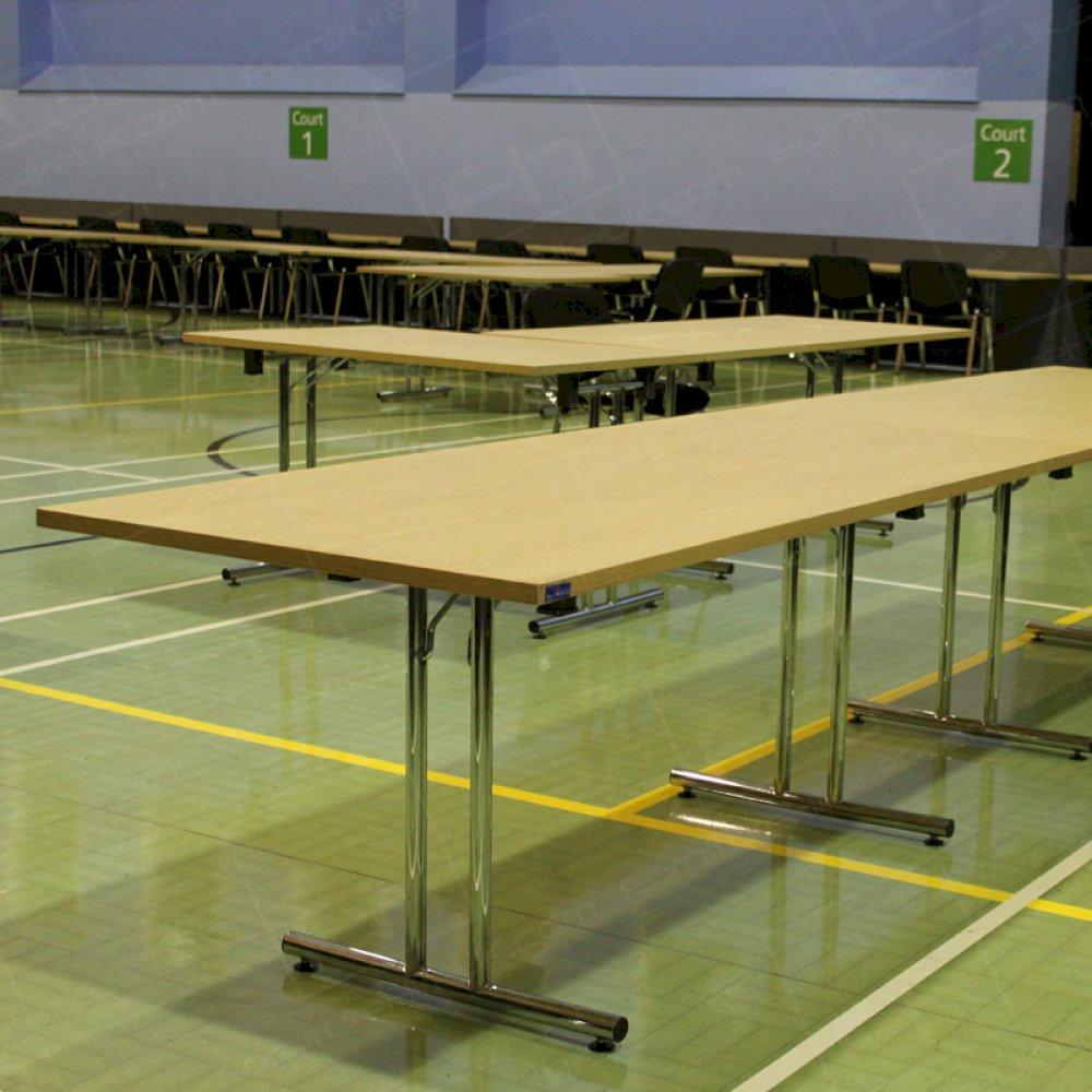 Tables and chairs set up in minutes. Check out our modular range!