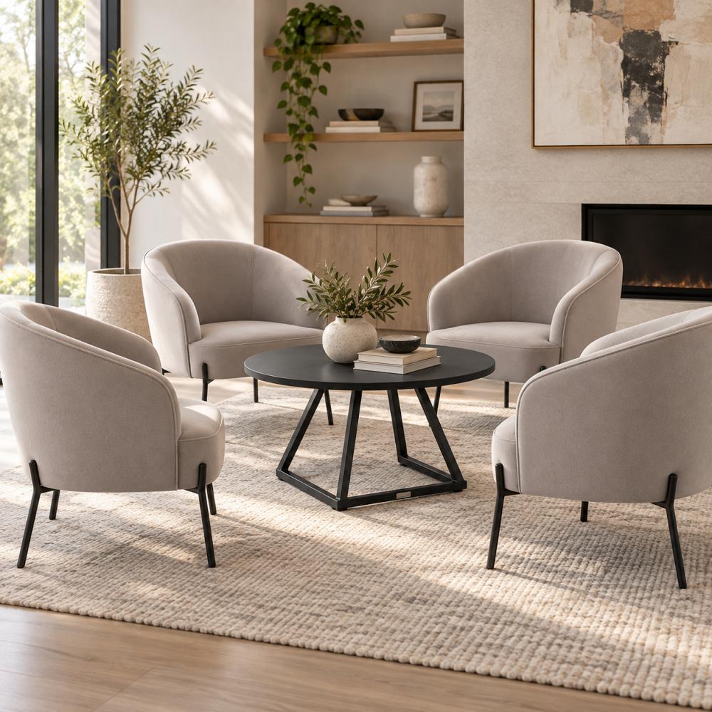 Bay Armchairs with Coffee Table