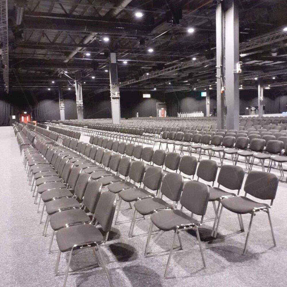 We have thousands of our black stacking chairs in stock so you can order as many or as little as you like.