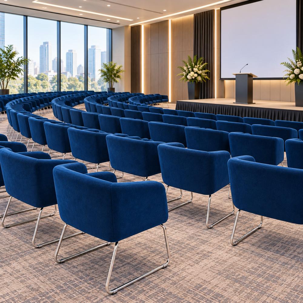Blue Troy Chairs at a Conference