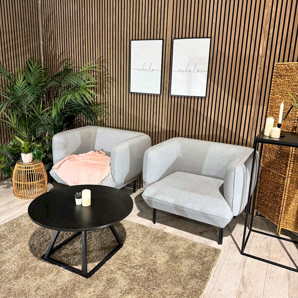 Dove Armchairs with Dallas and Miami Coffee Tables