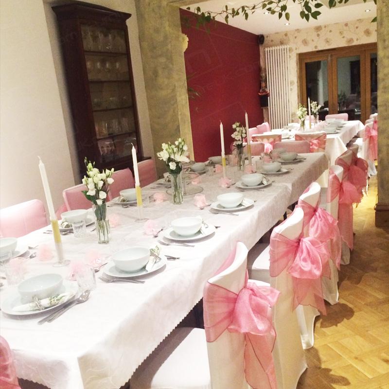Tables and chairs for events in your home. Make it personal.