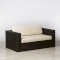 Brown Rattan Sofa