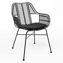 Miami Armchair - Black with Black Cushion