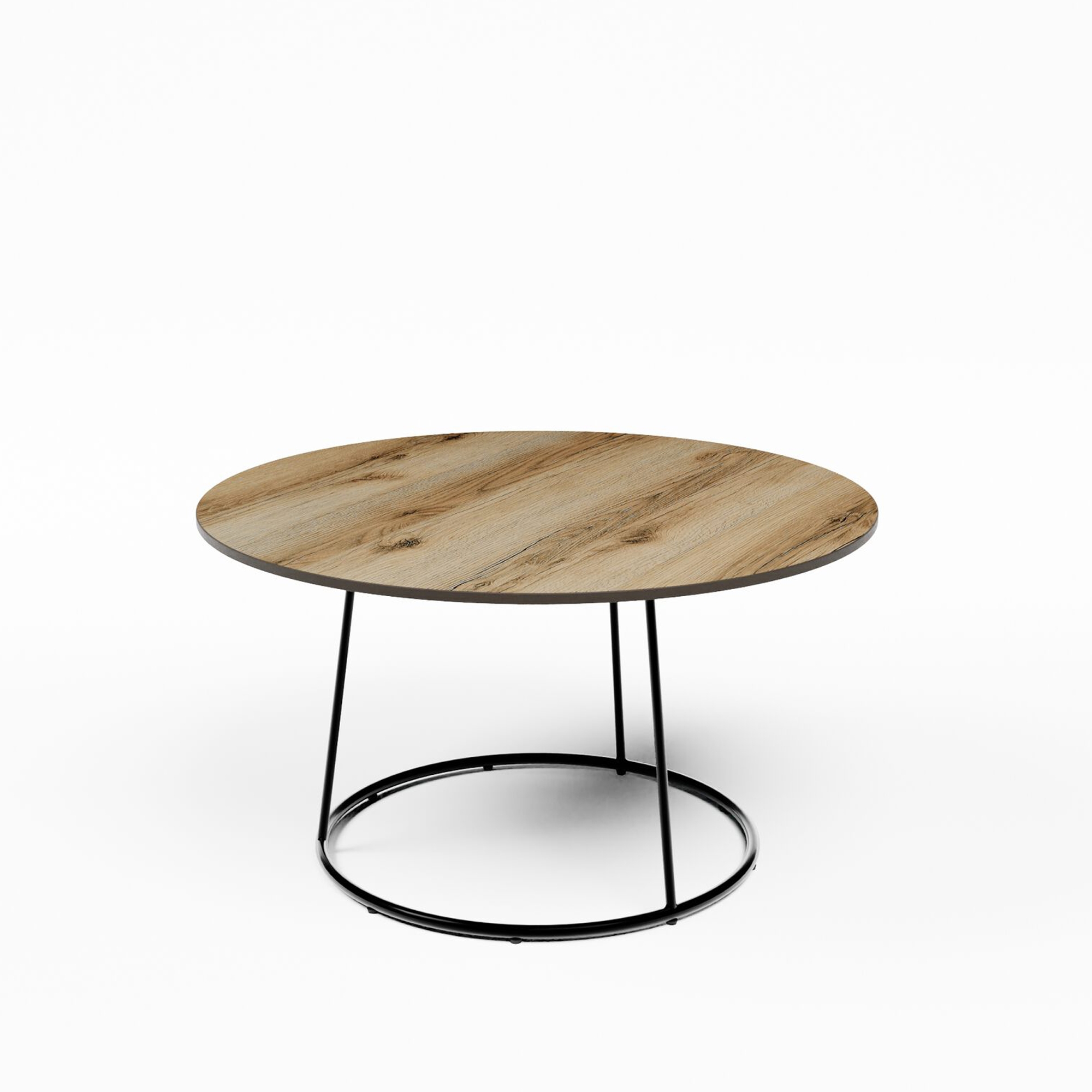 Black Spire Coffee Table - Oak Top Black Spire Coffee Table - Oak Top