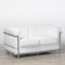 Two Seater White Corbusier Sofa