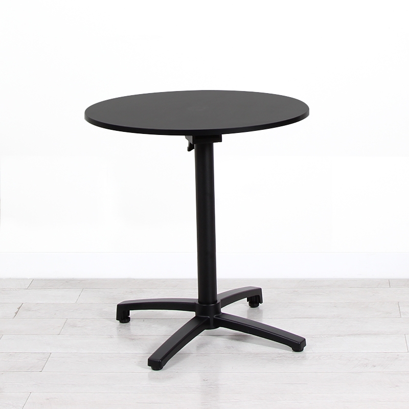 700mm Black Round Bistro Table - Black Frame 700mm Black Round Bistro Table - Black Frame