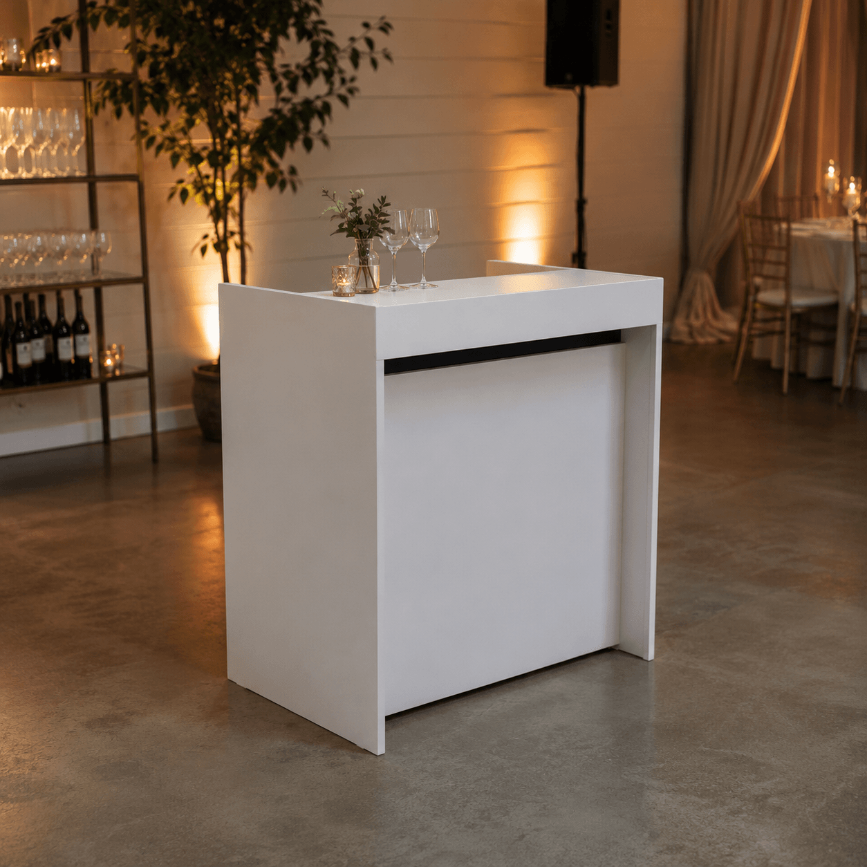 1m Straight Bar Counter - White 1m Straight Bar Counter - White