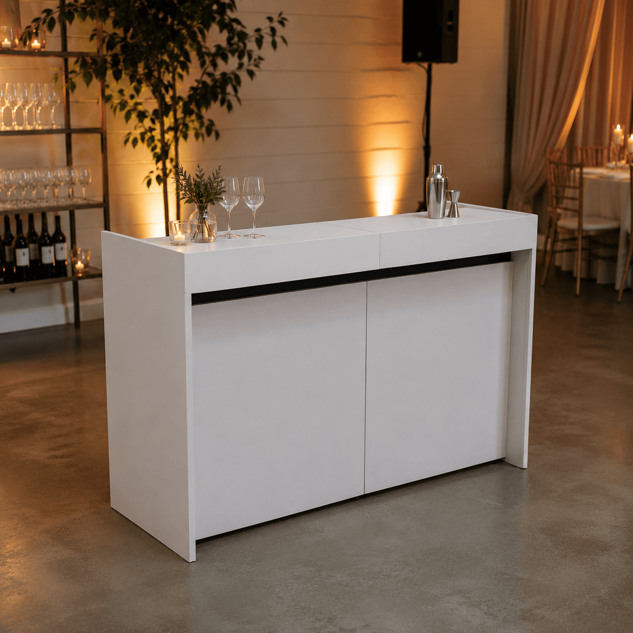 2m Straight Bar Counter - White 2m Straight Bar Counter - White