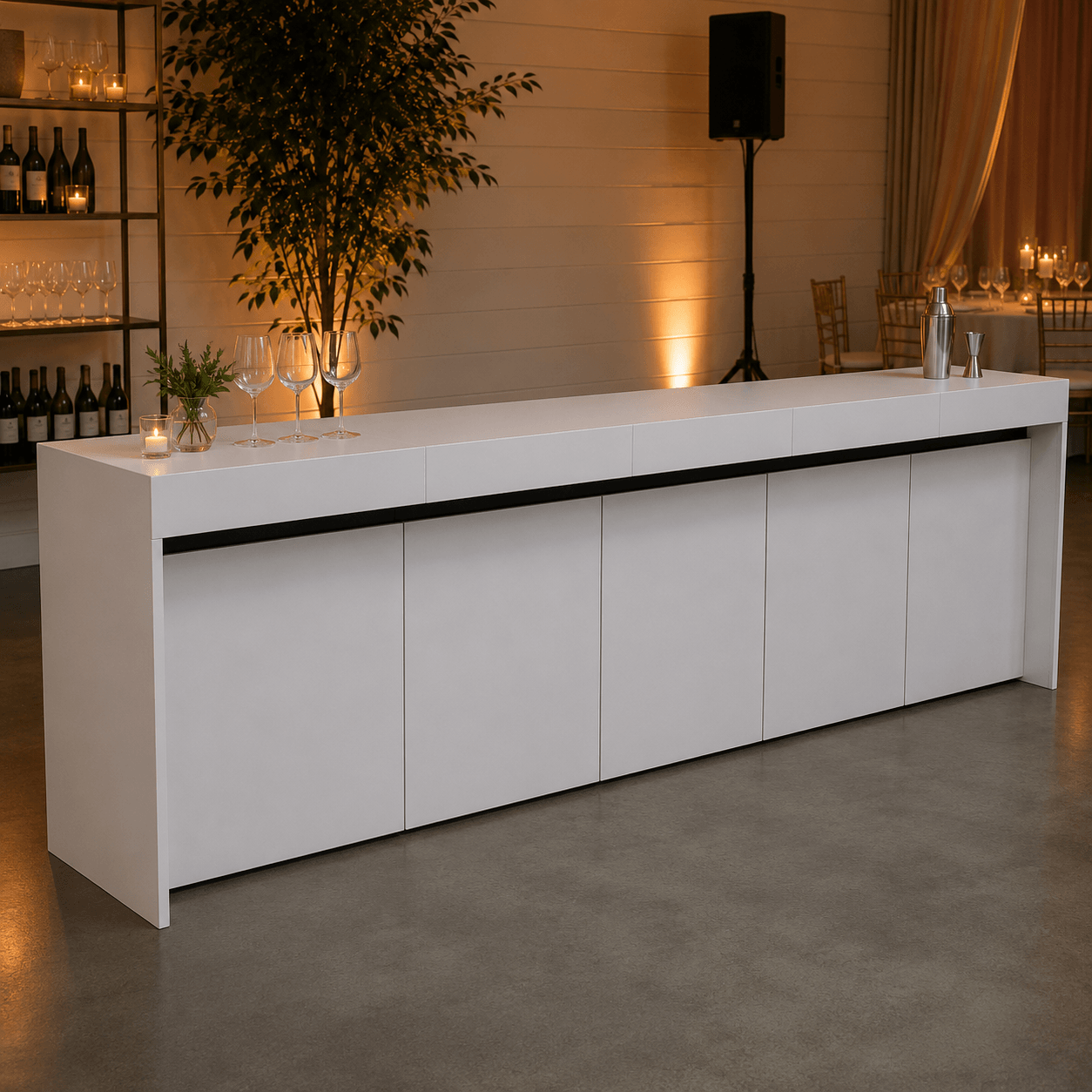 5m Straight Bar Counter - White 5m Straight Bar Counter - White