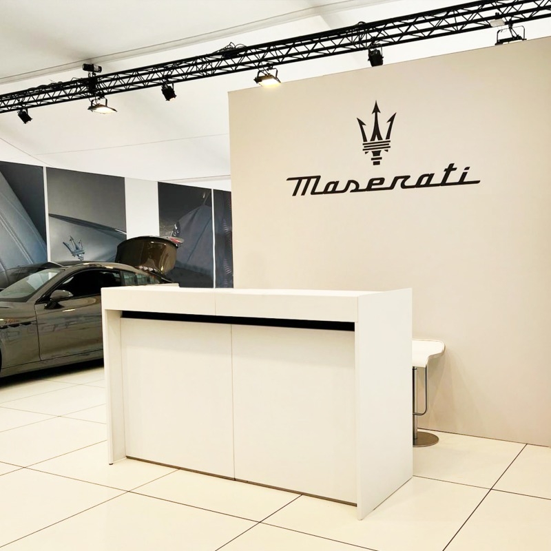 2m Straight Bar Counter - White