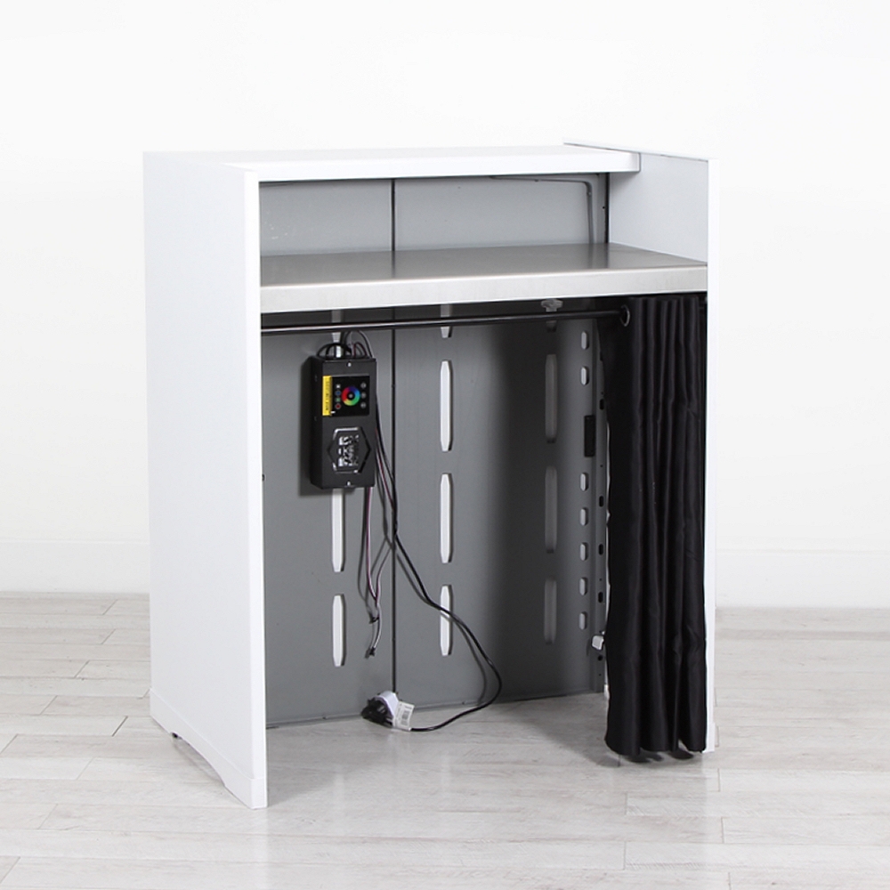 5m Straight Bar Counter - White