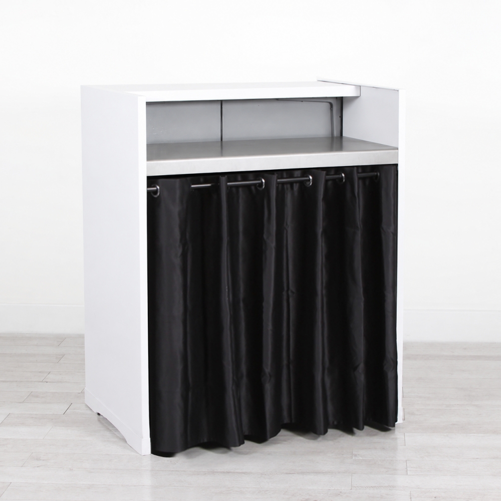 5m Straight Bar Counter - White