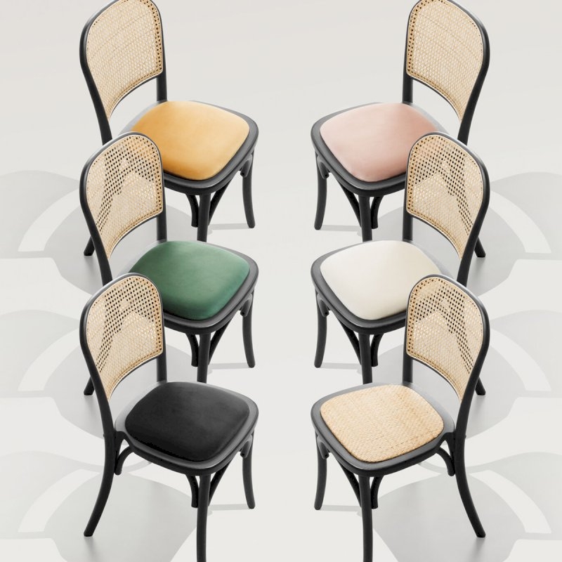 Cane Back Chair - Cream Pad