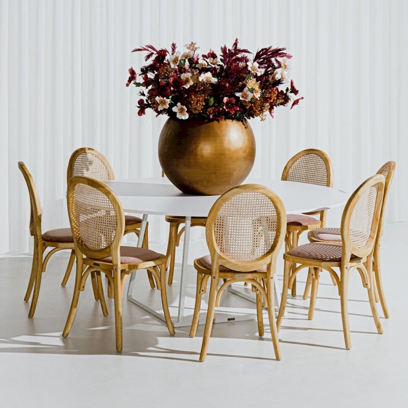 Dallas Round XXL Bistro Table - White