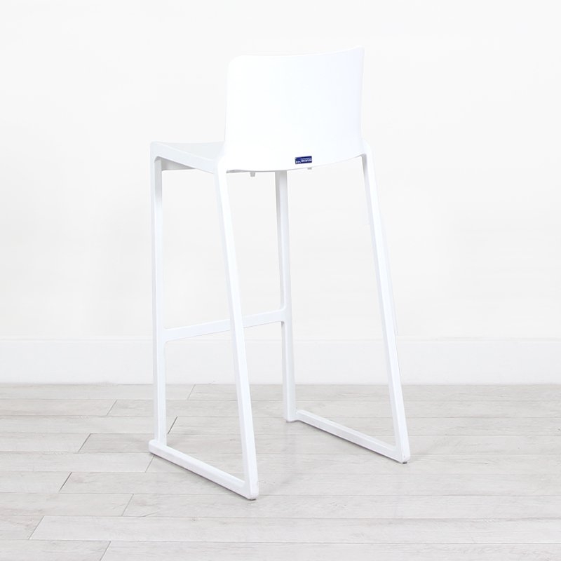Kansas Linking Bar Stool - White