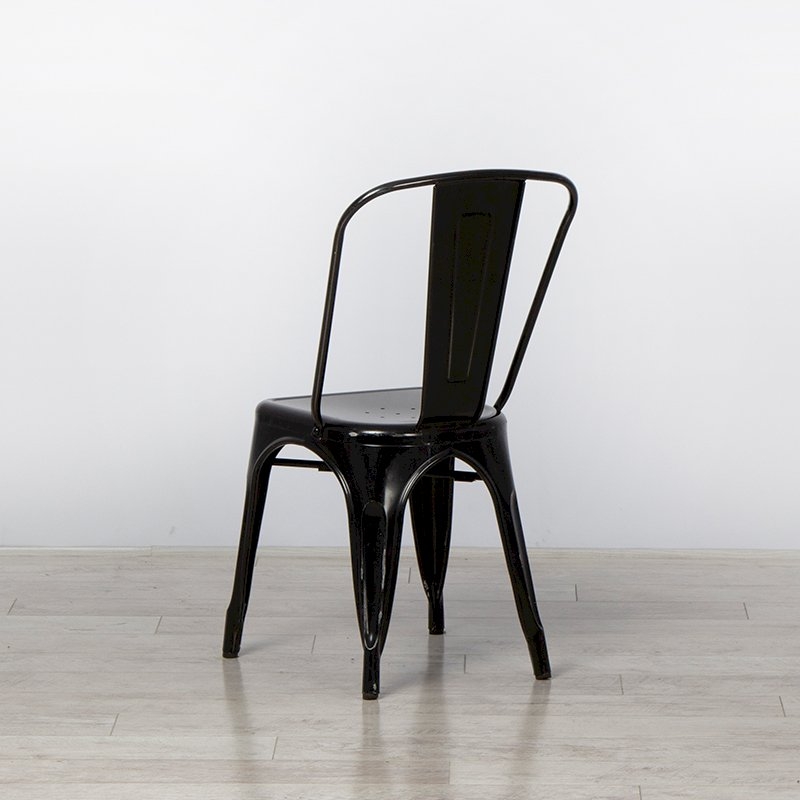 Black Tolix Style Stacking Chair