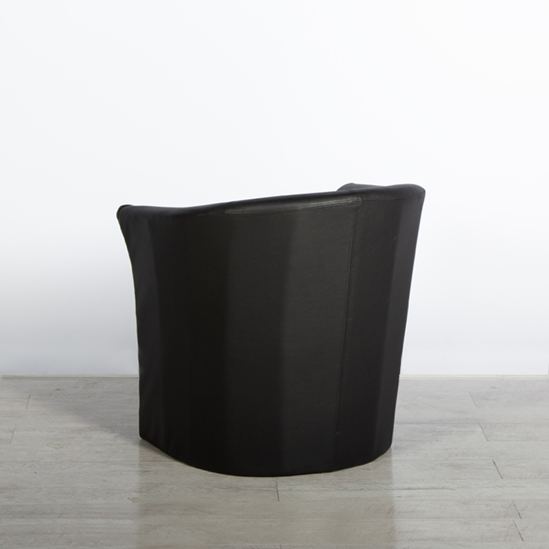 Leather Tub Chair - Black