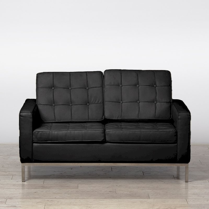 Two Seater Black Montague Sofa