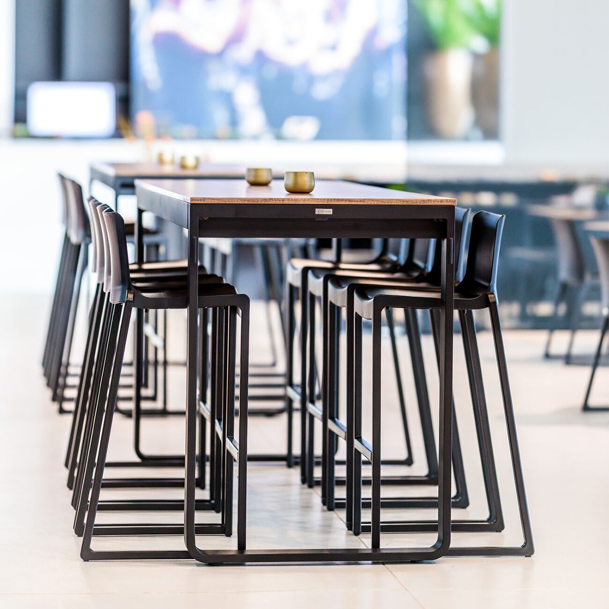 Kansas Linking Bar Stool - Black