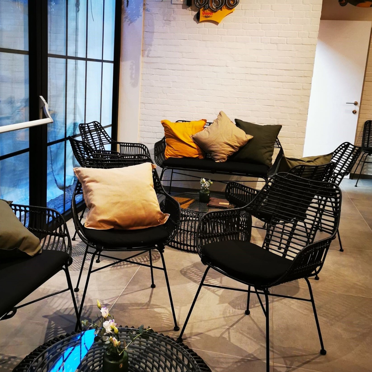 Miami Armchair - Black with Black Cushion