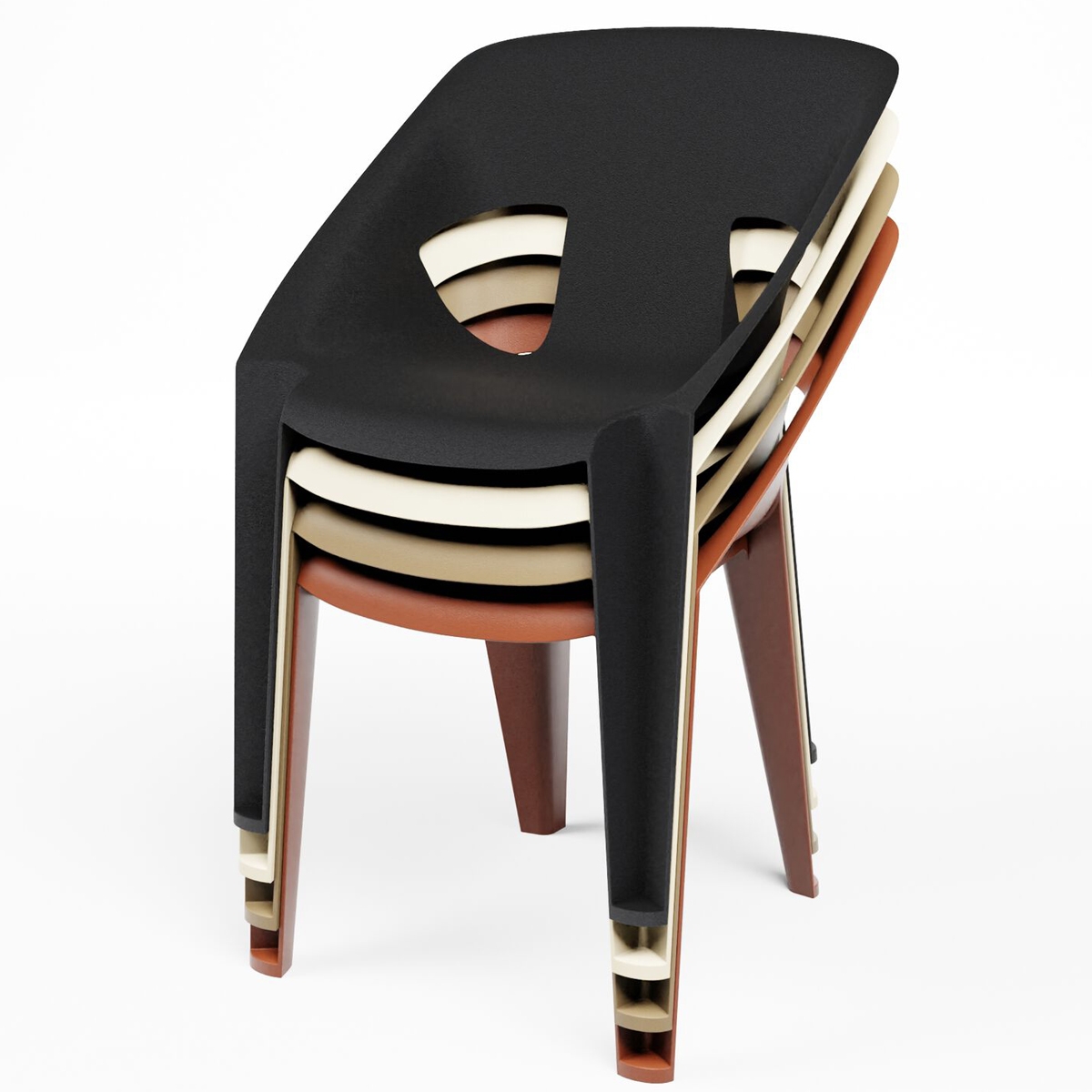 Ark Stacking Chair - Black