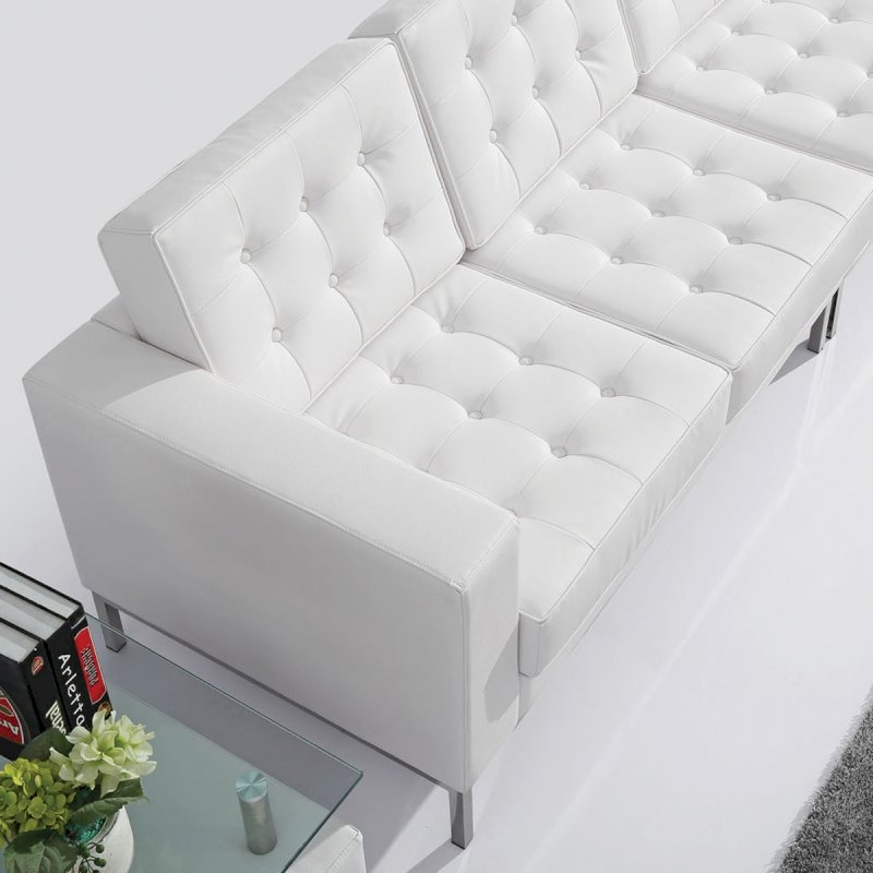 Two Seater White Montague Sofa
