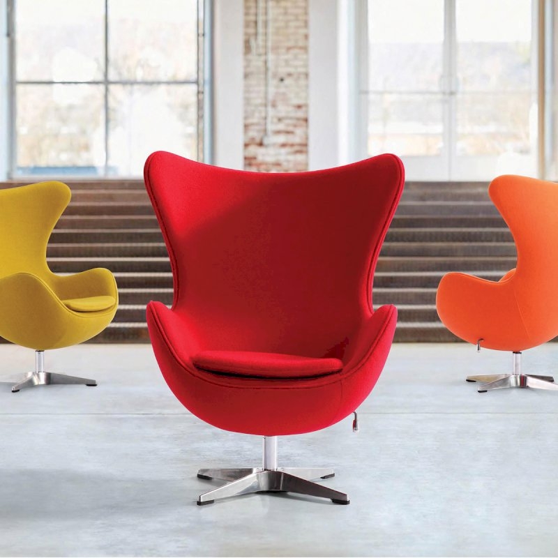 Egg Chair - Yellow Fabric