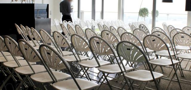 Corporate London Meetings https://mill-media.s3.eu-west-2.amazonaws.com/chair-hire/article_additional/corporate-meetings-3/corporate-meetings-3-740x350.jpg - Folding fan back chairs are a popular choice at meetings and conferences. (HC76)
