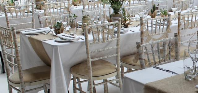 Your Wedding https://mill-media.s3.eu-west-2.amazonaws.com/chair-hire/article_additional/your-wedding-with-chair-hire8/your-wedding-with-chair-hire8-740x350.jpg - Hessian table runners bring out the Chiavaris' limewash finish.