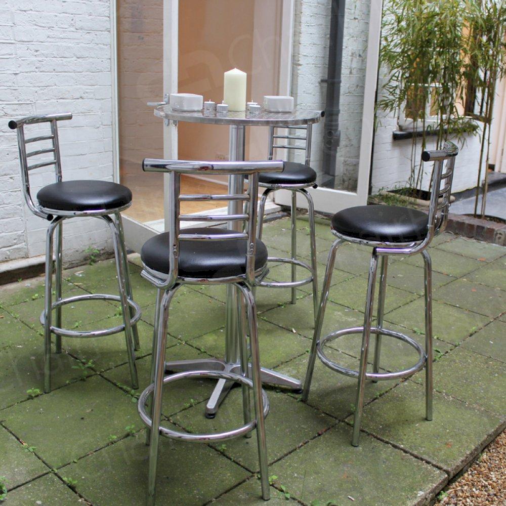 Cocktail tables and stools for your networking event.