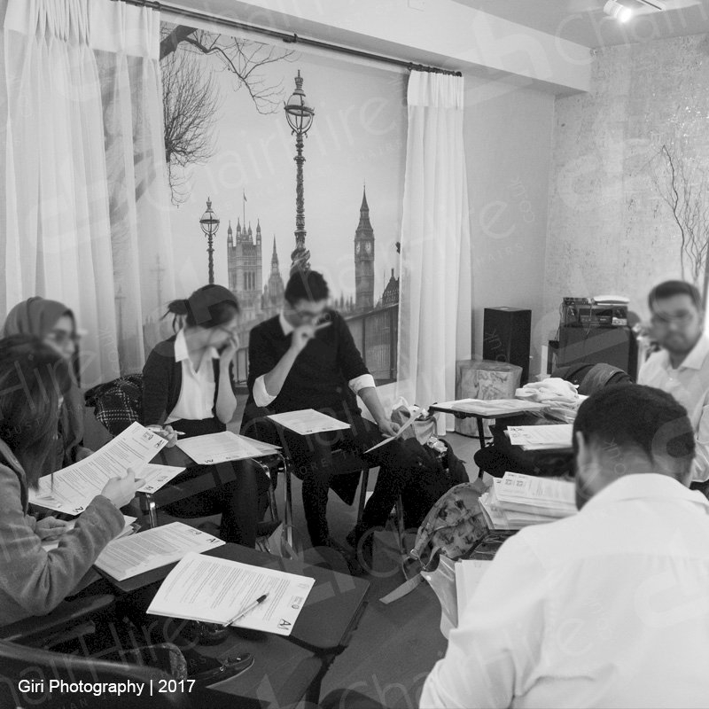 Conference Chair with Writing Tablet