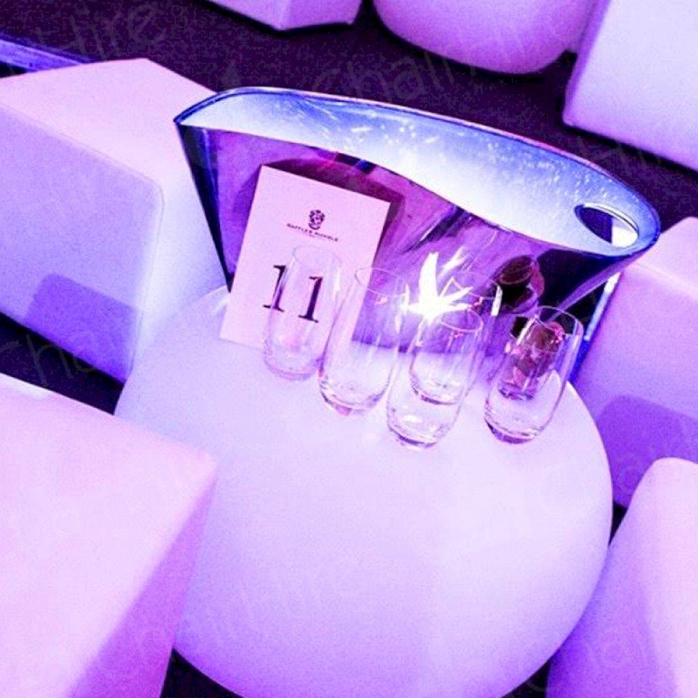 our colour-changing cube seats will light up any event!