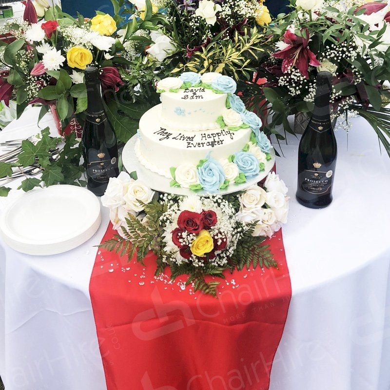 4ft Round Table Cloth - White