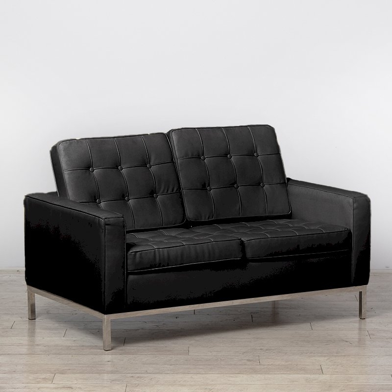 Two Seater Black Montague Sofa