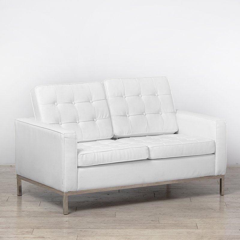 Two Seater White Montague Sofa